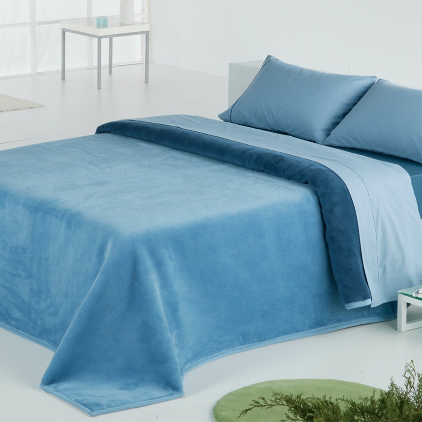 Maison Exclusive Manta con peso tela azul 200x200 cm 13 kg